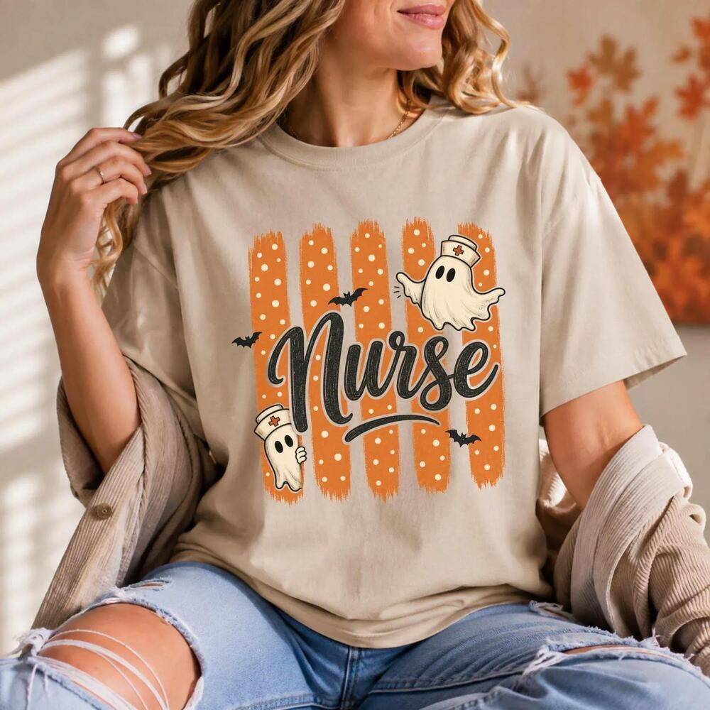 Halloween Nurse T-Shirt, Top, Nursing Student Gift